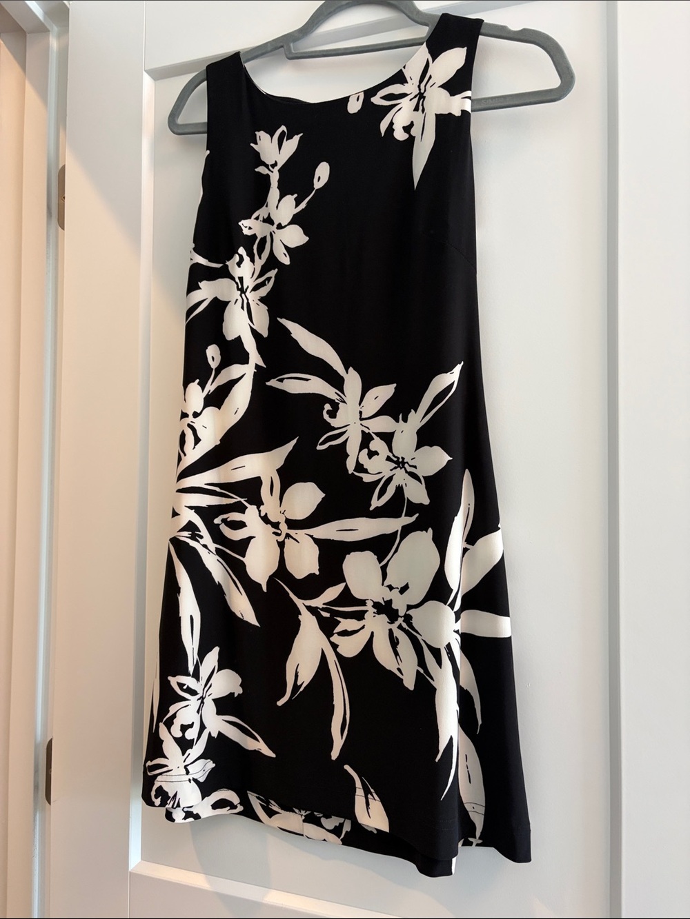 American Living Black and White Floral Mini Dress